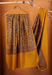 Pashmina Embroidered Jaaldar Shawl D#03 - Mustard