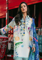 Lawn - Mushq - Hemline - La Dolce - Prints Vol-2 - HUN25#5B - FLAMING ROSES