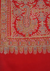 Pashmina Emboridered Shawl D - 182 - RED