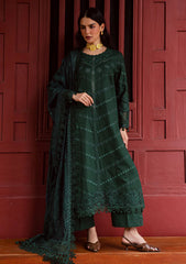 Winter - Marjjan - Bella 25 - Embroidered Karandi - MWK#37 B - GREEN