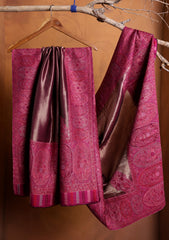 Pashmina Zari Jamawar Shawl D#01 - SH Pink