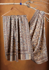 Pashmina Zari Jamawar Shawl D#12 - Skin