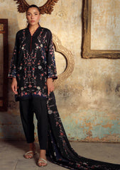 Winter - Sahar - Elara - Fall Printed - 3 Pcs - AW1-25-01 - Blue Noir Bloom