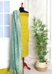 Formals - Fancy Closet - 2 pcs Suit - Chiffon Jamawar D#78 C Green