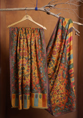 Pashmina Jamawar Shawl D#22 - Yellow