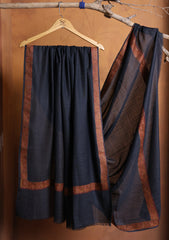 Pashmina Embroidered Border Shawl D#13 - D Grey