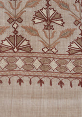 Wool Ari Work Shawl D - 21E - BROWN