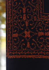 Wool Needle Work Shawl D - 70L - N BLUE