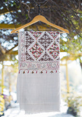 Wool Ari Work Shawl D - 25 - Fawn