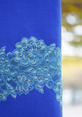 Pashmina Patch Work Shawl D - 26 - Royal Blue