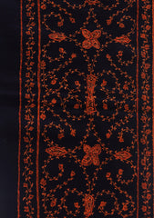 Wool Needle Work Shawl D - 70L - N BLUE