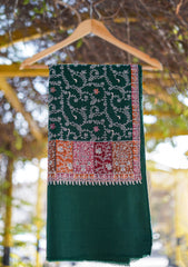 Pashmina Emboridered Shawl D - 143 - B Green