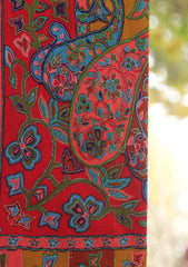 Pure Pashmina Qalamkari Shawl D - 22 - G MUSTARD