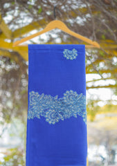 Pashmina Patch Work Shawl D - 26 - Royal Blue