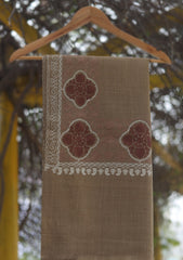 Wool Ari Work Shawl D - 21 - BROWN