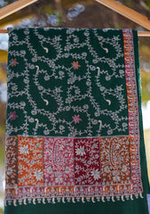 Pashmina Emboridered Shawl D - 143 - B Green