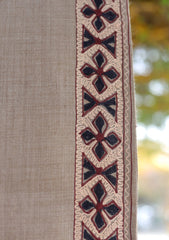 Wool Ari Work Shawl D - 27 - Brown