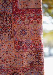 Pure Pashmina Kaani Jamawar Shawl D - 91 - Maroon