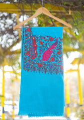 Pashmina Emboridered Shawl D - 163 - Ferozi