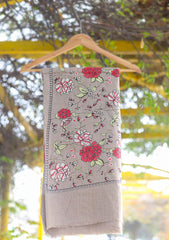 Wool Emboridered Shawl D - 09 - D Skin