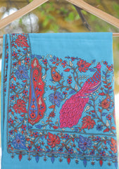 Pashmina Emboridered Shawl D - 163 - Ferozi