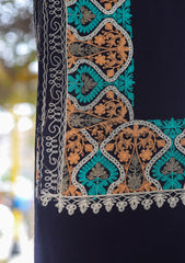 Wool Ari Work Shawl D - 21 - N Blue