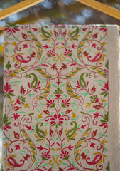 Pashmina Ari Work Shawl D - 125 - Skin