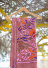 Wool Needle Work Shawl D - 48G - D BRICK