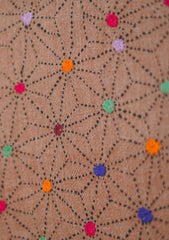 Wool Needle Work Shawl D - 43F - D BRICK