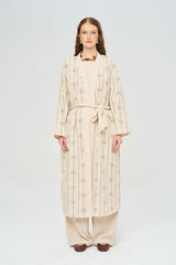 Pret - Moven - Beaded Kimono and Tank Top Set with Belt - Skin
