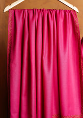 Pashmina Kashmiri Border Shawl D#122 - Pink