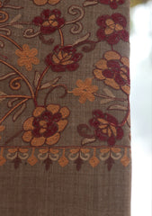 Wool Ari Work Shawl D - 21 - BROWN