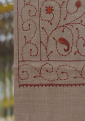 Wool Emboridered Shawl D - 02 - D SKIN