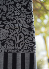 Pure Pashmina Kaani Jamawar Shawl D - 88 - G Black