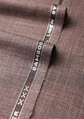 Cavani Bamboo Wool Linen Superior Suiting Texture - Dark Brown