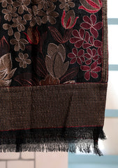 Karandi Embroidered Shawl D#17 - Black