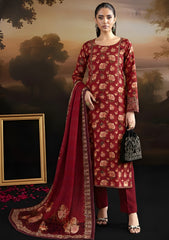 Winter - Riwaj - Velvet Suit - Printed Edit - D#41 - Purple