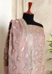 Formals - Fancy Closet - 2 pcs Suit - Chiffon Jamawar D#530 LT Pink