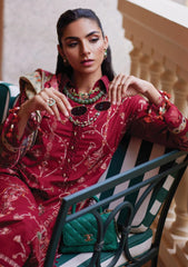 Lawn - Farah Talib Aziz - Luxury Unstitched - FTL25#10 - Rosemary Red