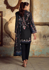 Winter - Sahar - Elara - Fall Printed - 3 Pcs - AW1-25-01 - Blue Noir Bloom