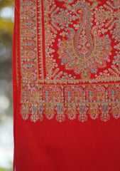 Pashmina Emboridered Shawl D - 182 - RED