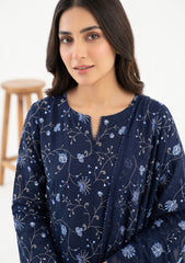 Winter - Rubaaiyat - Pashmina Embroidered 26 - D#09 - Blue
