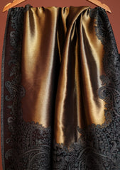 Pashmina Zari Jamawar Shawl D - 04 - Black