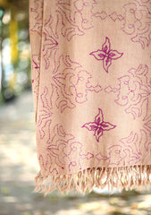 Pashmina Wool Needle Work Shawl D - 04 - D T Pink