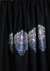 Pashmina Ari Work Shawl D#06 - Black 1