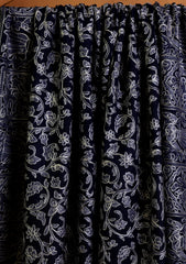 Pashmina Jamawar Ari Work Shawl D#01 - N Blue