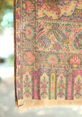 Pashmina Kaani Jamawar Shawl D - 44 - L Brown