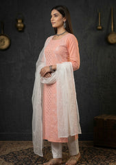 Formals - Riwaj - Fancy 26 - Ari & Mukesh Work - 2 Pcs - D#01 - P Peach