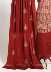 Winter - Riwaj - Pashmina Embroidered Suit - D#02 - Maroon