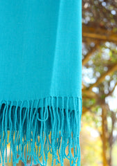 Plain Wool Shawl D - 17E - Ferozi